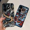 Für Tecno Spark 10 / 10 Pro / 10c Hülle Rückseite Totenkopf Drache Cooler Stil Cartoon Hüllen Weicher Schwarzer Silikon Stoßfänger Für spark10