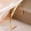 Custom Name Text Bangle Personalized Any Message Bracelet Engrave Text Cuff for Women Men Friend Stainless Steel Jewelry Gift