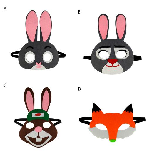 Halloween Maske Exquisite Form Lebendige Farbe Vliesstoff Cartoon Zootopia Film Thema Cosplay Maske Partyzubehör