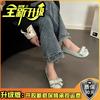 48 hours delivery, new Korean version of gentle temperament, round head, light mouth bow, versatile four-season single shoes, flat women's shoes