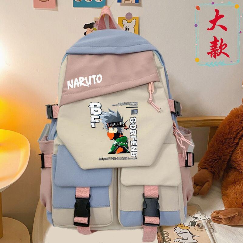 Anime-Themed Lightweight Backpack Teens Students 20-35L Capacity Fits 15-inch Laptop Nylon With Character Print Unisex