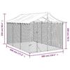 VidaXL Outdoor Dog Kennel with Silver Roof 3x4.5x2.5 M 3190487
