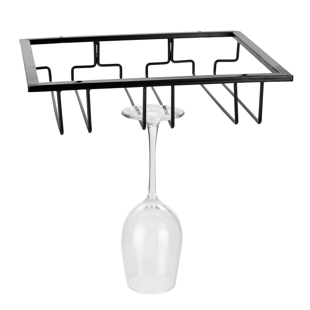 Metal Iron Wine Cabinet Rack Kitchen Dining Bar Cup Holder Hanger Shelf
