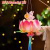 DIY Material Kit Luminous Lotus Lantern Portable Handmade Rabbit Lamp Cartoon Vintage Mid-Autumn Lantern Family Activity