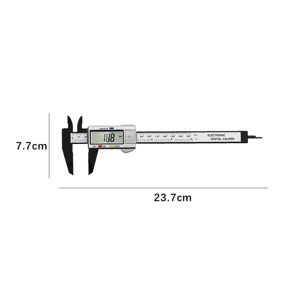 0 to 150mm Plastic Vernier Caliper Digital Display Caliper Student Vernier Ruler Gauge Micrometer Measuring Tool Digital Ruler