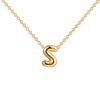 2pcs Fashion 26 Bubble Letter Necklace Gold Necklace