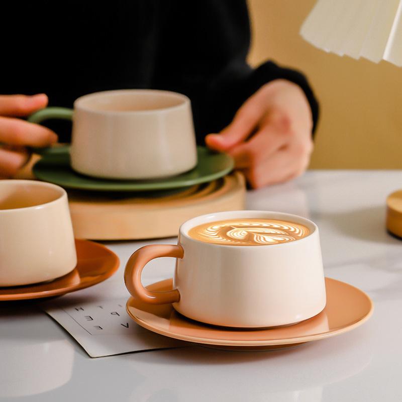 Creative Nordic Fengshui Cup Coffee Cup Saucer Set Simple Restaurant Hotel Home Latte Exquisite Gift Box
