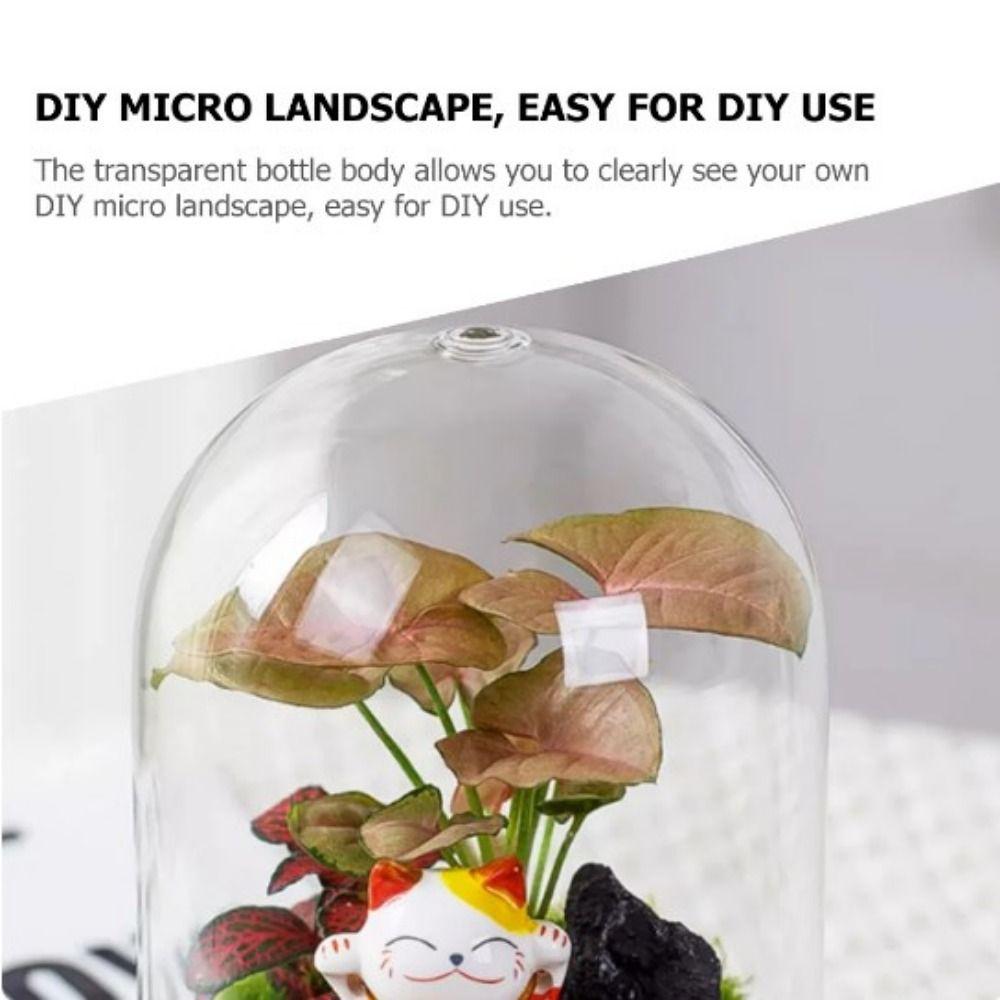 Dust-proof Cylindrical Plant Vase Fresh-keeping Transparent Glass Cover Household