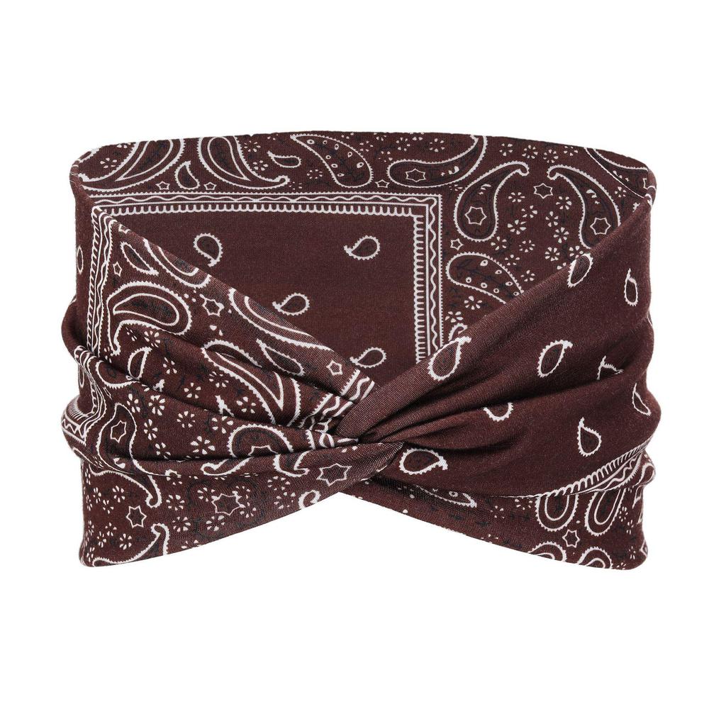 Bohemian Cashew Print Wide Headband for Women: Sport, Running, Face Washing, Makeup, Hair Tie