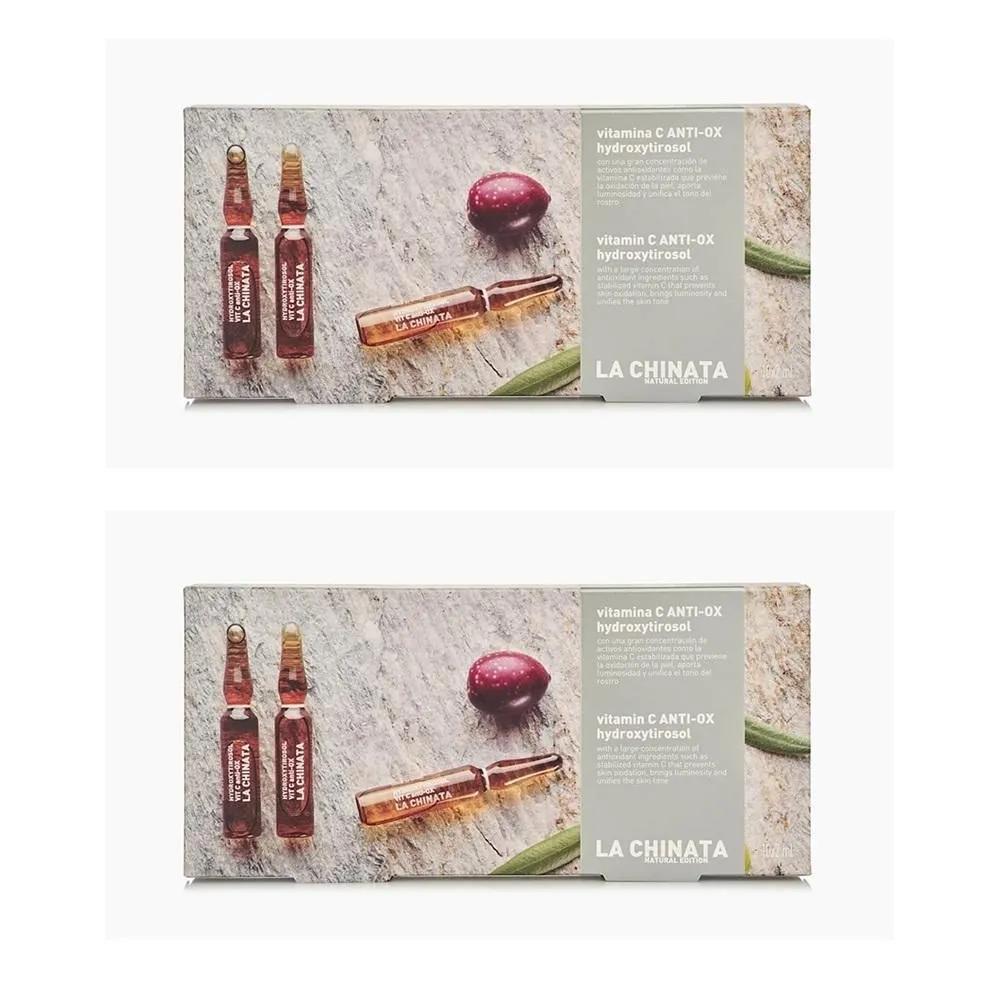 Lachinata Vitamin C Ampoules 2ml, 10 Ampoules, 2 Packs (10 Ampoules each) lachinata Ampoules Vitamin C Anti-Ox Hydroxytyrosol 2ml