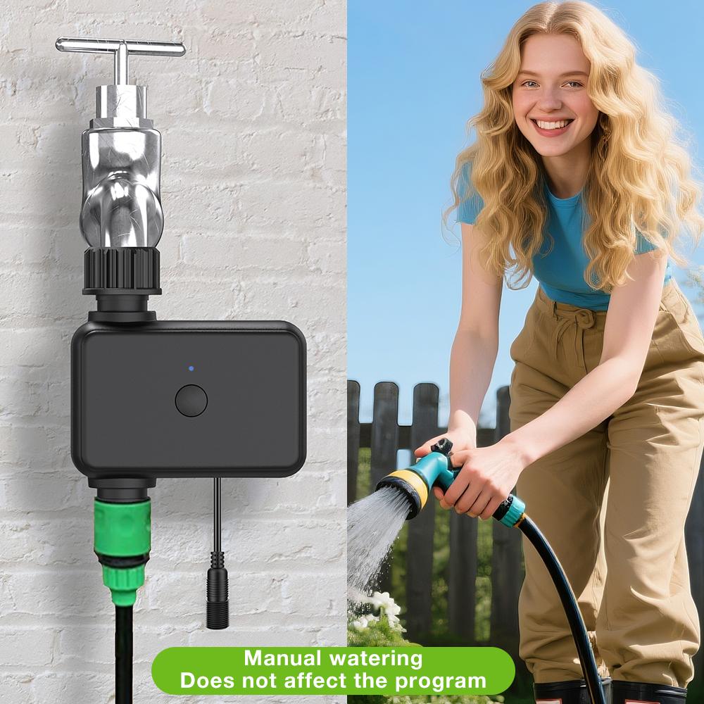 Zigbee/WLAN Smart Bewässerungstimer 1 Zone Programmierbarer Bewässerungscomputer Gartenschlauch Wasserhahn Timer Automatisches Bewässerungssystem