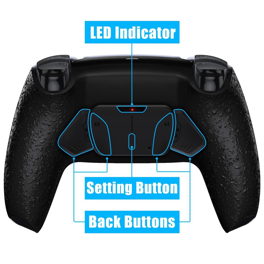 eXtremeRate Programmable Back Paddle Plastic RISE4 Remap Kit for Compatible with PS5 Controller Compatible with PS5 Controller with Upgrade Board and