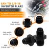 New -6AN 6AN Male Flare to 5/8"-18 Inverted Flare Adapter Fitting Fit for Tru Cooler 40K, Pack of 2, Black