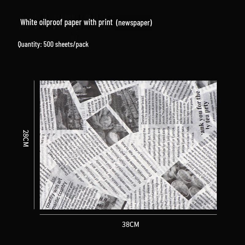 Printed Greaseproof Food Wrapping Paper