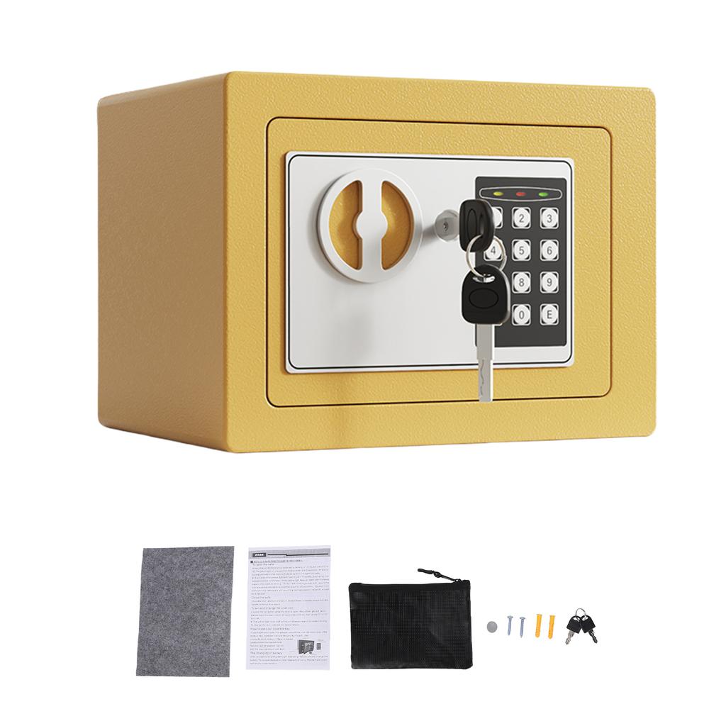 Home Safes Fireproof Waterproof Box + Document Bag with Coin Slot Keypad Digital Home Security for Documents Money Gold Jewelry