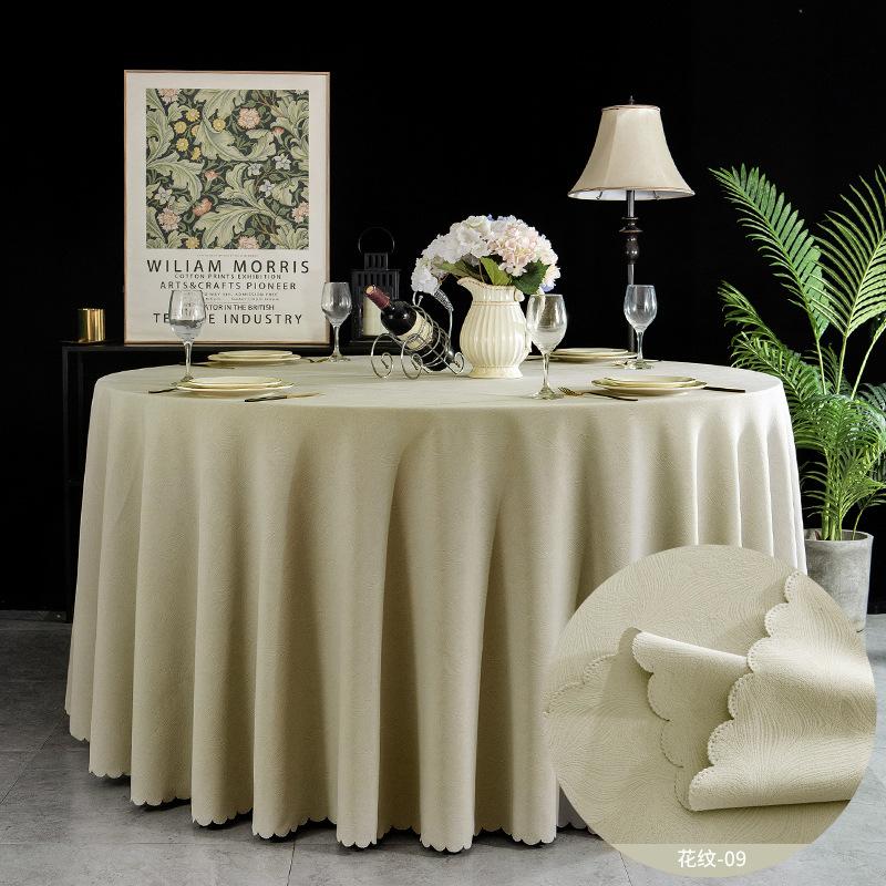 Hotel Round Tablecloth Fabric Restaurant Tablecloth Hotel Banquet Large Round Table Tablecloth Household Round Table Tablecloth