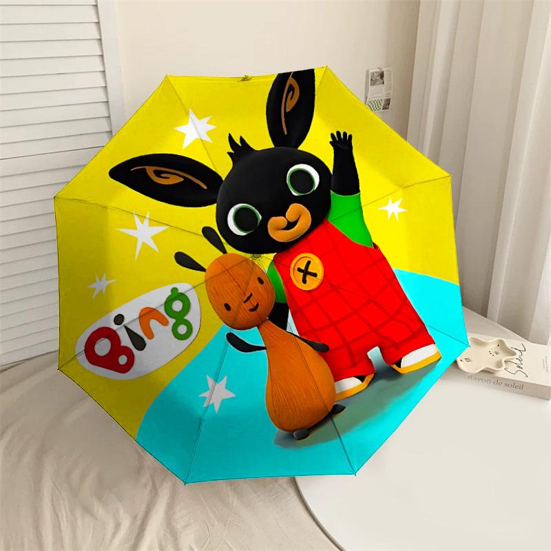 

1PC Bing Bunny Automatic Open/Close Umbrella with Windproof, 8-Rib Sturdy Canopy, Durable Ribs, Fashionable Design,1238a