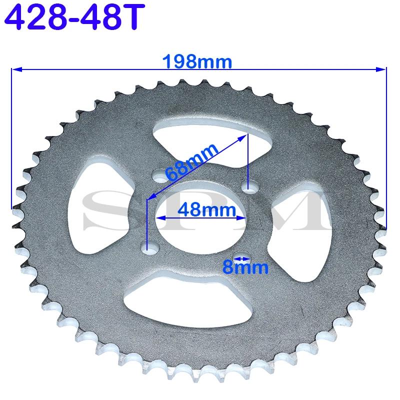 Motorcycle 25T/31T/32T/37T/41T/48T Rear Sprocket 428 Chain Disc 48MM For ATV Go Kart UTV Buggy Golf Cart Quad Bike Accessories