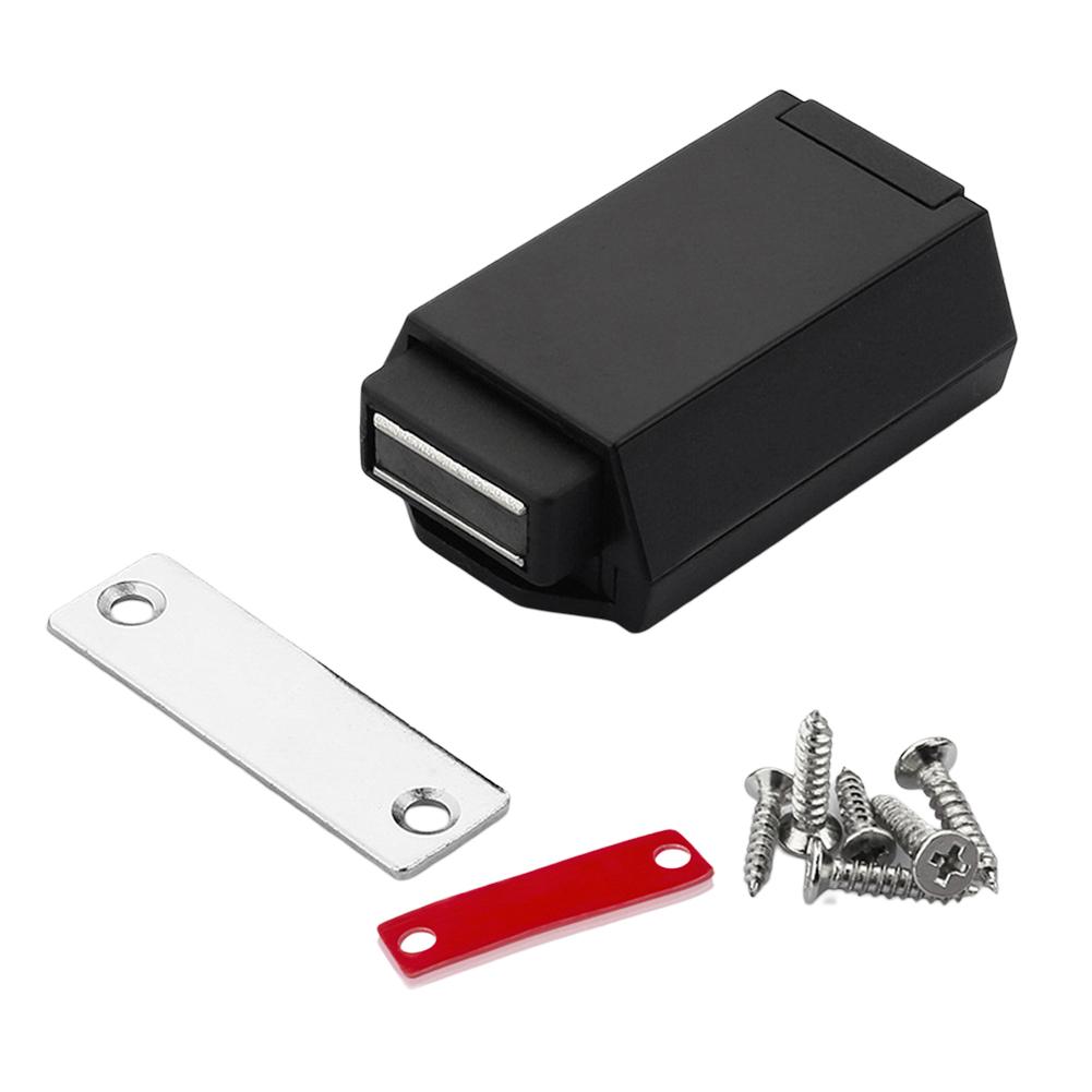 Для домашнего использования Магнитный защелка шкафа Защелка дверцы шкафа Прочная защелка дверцы шкафа Защелка шкафа Инновационный механизм нажатия чёрный