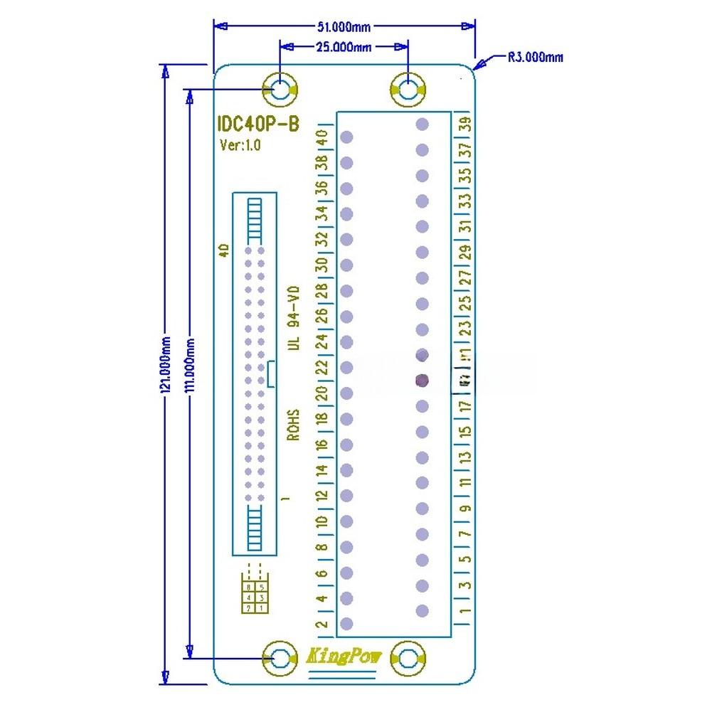 36V Terminal Block With Bracket IDC40P-B Connector DIN Rail Mounting For PLC Motor Control DIN Rail Mounting Connect Accessories
