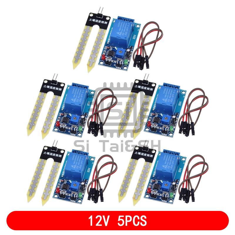 1-5PCS Smart Electronics 3.3V 5V 12V Soil Moisture Hygrometer Detection Humidity Sensor Module For arduino Development Board