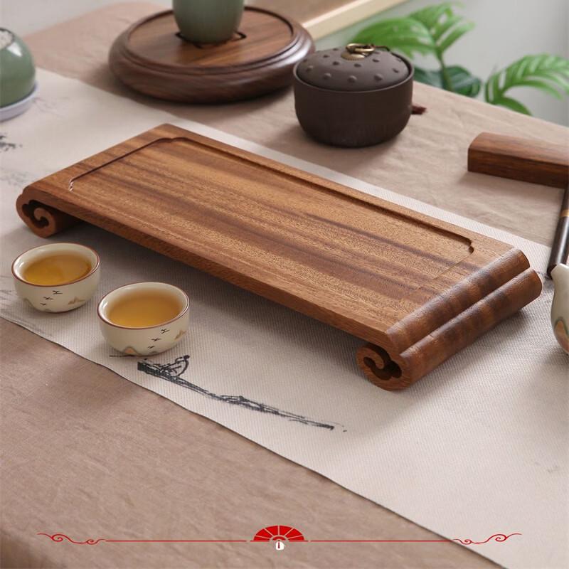 Walnut Wood Auspicious Cloud Tea Tray