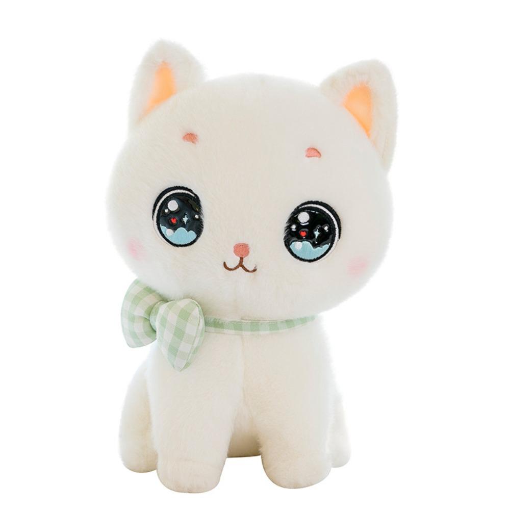 Cartoon Bow Cat Plush Fluffy Animal Stuff Doll Stuffed Toys Pink Cat Plush Toy  Children's Toys
