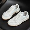 Cowhide women's board shoes 2025 autumn new thick soled leather casual shoes women's versatile white shoes women's shoes
