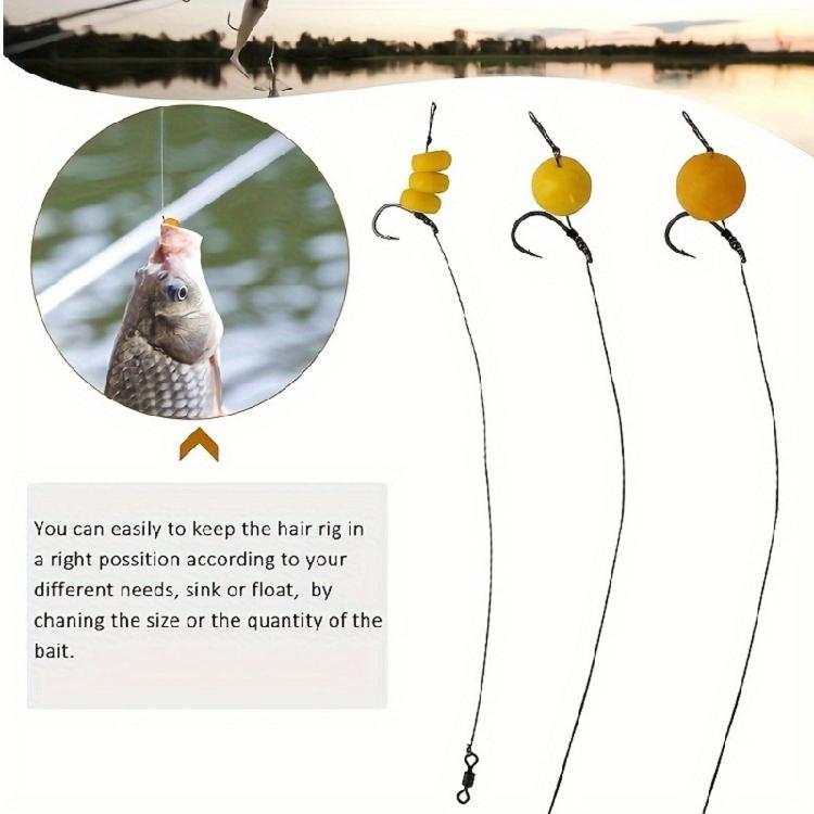 Fishing Equipment Include Hook Boilie Stop Line and Baiting Needle 2#/4#/6#/8# Pre-Tied Baits Rigs Fishing Hair Rig