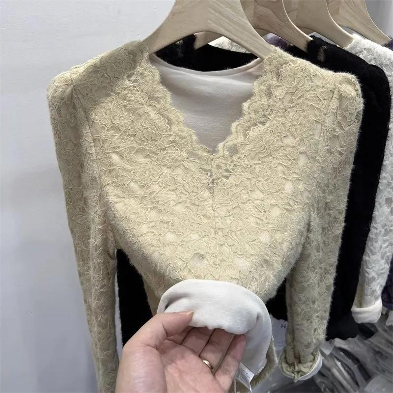 Tops for Women Long Sleeve Shirts Winter Oversize Fleece Thickened Casual Shirt Loose Blouse Pullover Tops