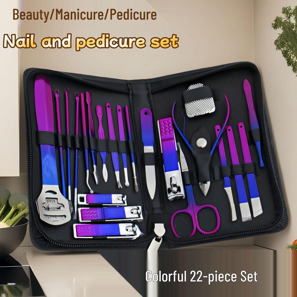 26-Piece Nail Clipper & Manicure Tool Set for Home Beauty