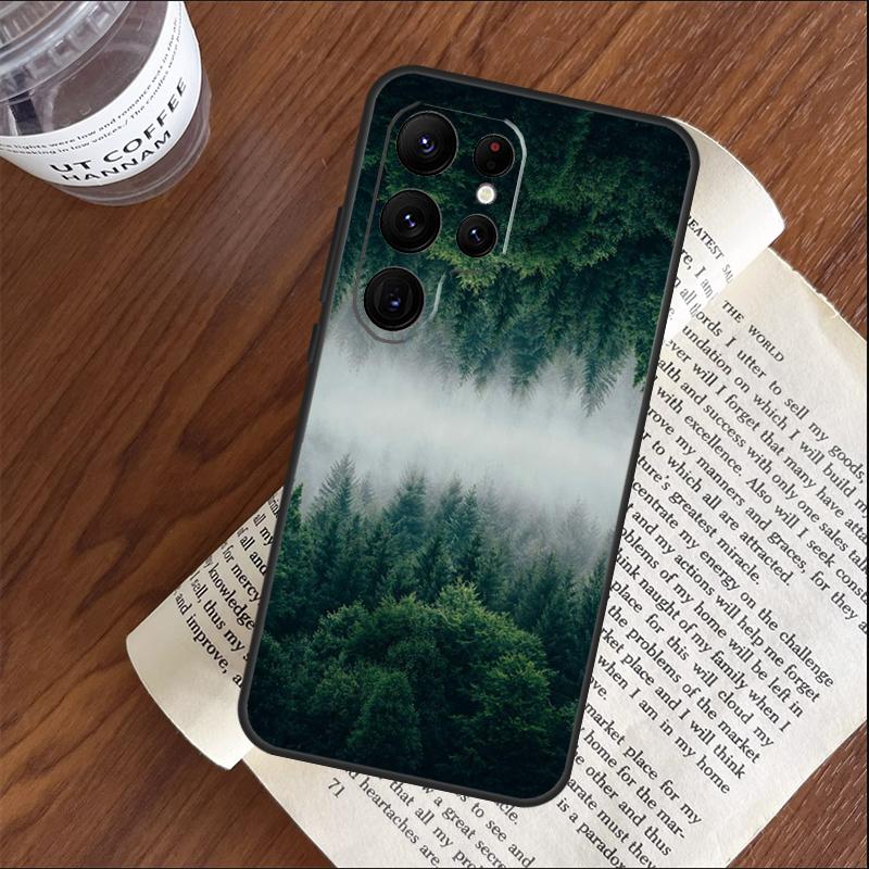 Beautiful Mountain Forest Nature Case For Samsung Galaxy S25 S24 S23 S22 S21 Ultra S9 S10 S20 Plus S24 FE Funda Cover Shell