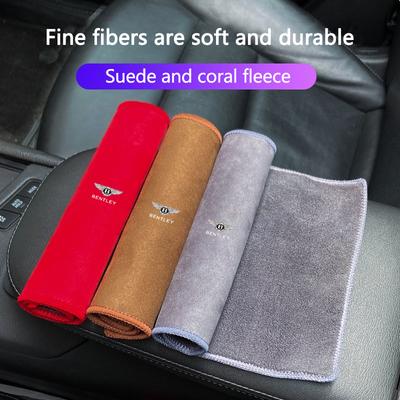 Suede Coral Fleece Car Wash Towel Soft Cleaning Cloth Drying Towel for New Bentley Flying Spur Continental GT Bentayga Mulsanne