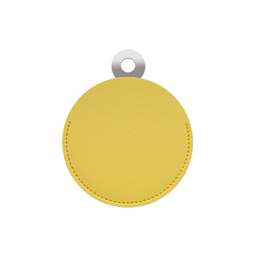 Portable Compact High Definition Makeup Mirror, Stainless Steel Leather Pocket Mirror for Daily On-the-go Touch Up
