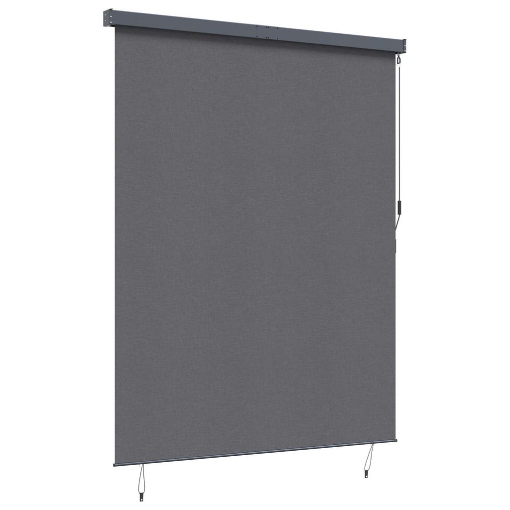 Tenda a Rullo da Esterno Antracite 200 x 250 cm Tessuto e Alluminio