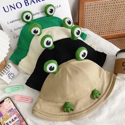 Child-Parents Frog Bucket Hat For Women Summer Autumn Female Outdoor Hiking Beach Fishing Sunscreen Woman Caps