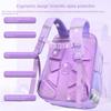 Fashion School Bags for Girls Pink Purple Plaid Bookbag Waterproof School Backpack Kids Gift Cute Shoulder Bag Student Schoolbag