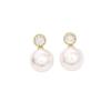 Zircon Pearl Stud Earrings: High-End Fashion, Versatile Silver Needles in Sweet, Popular Celebrity Style