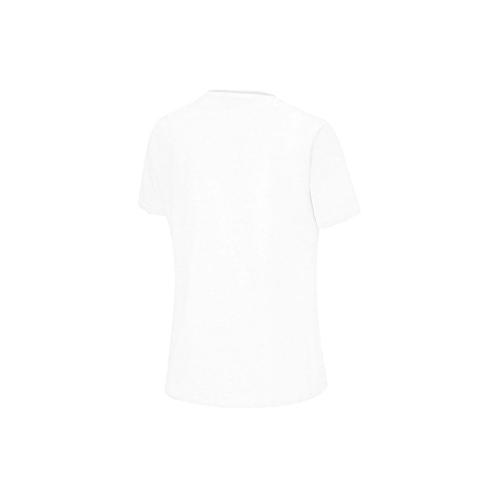 Li-Ning Cooling Tea T Quick-Dry Cool Solid Color Round Neck Sports Casual Knitted Short Sleeve T-Shirt Women Tops Standard-White ATSU632-1