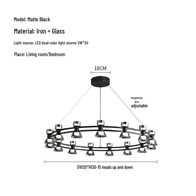 Modern Italian Minimalist Glass Chandelier for Living Room or Bar