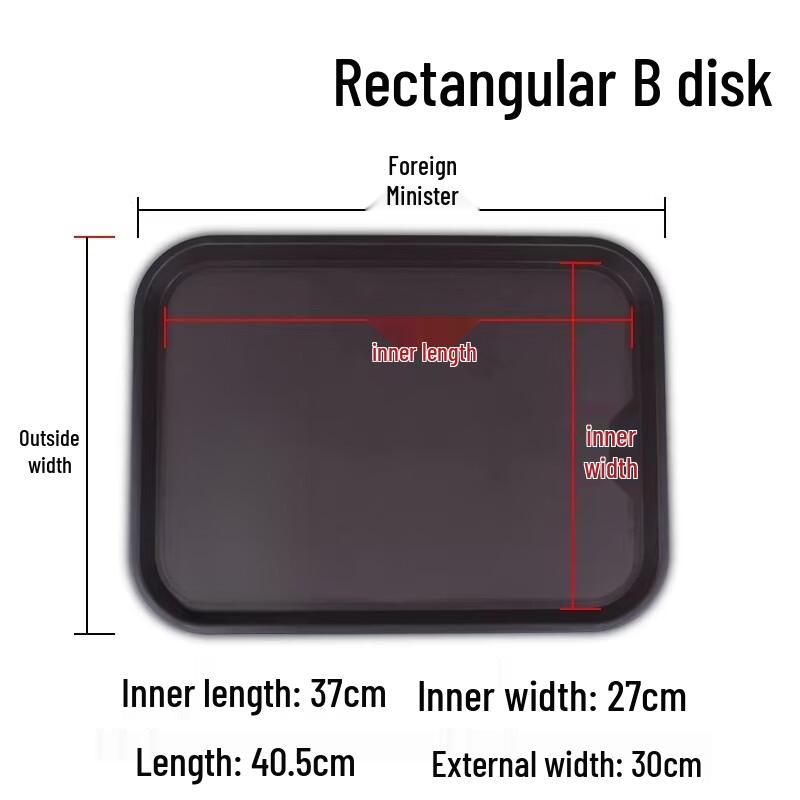 Bodehui Non-slip Plastic Rectangular Tray