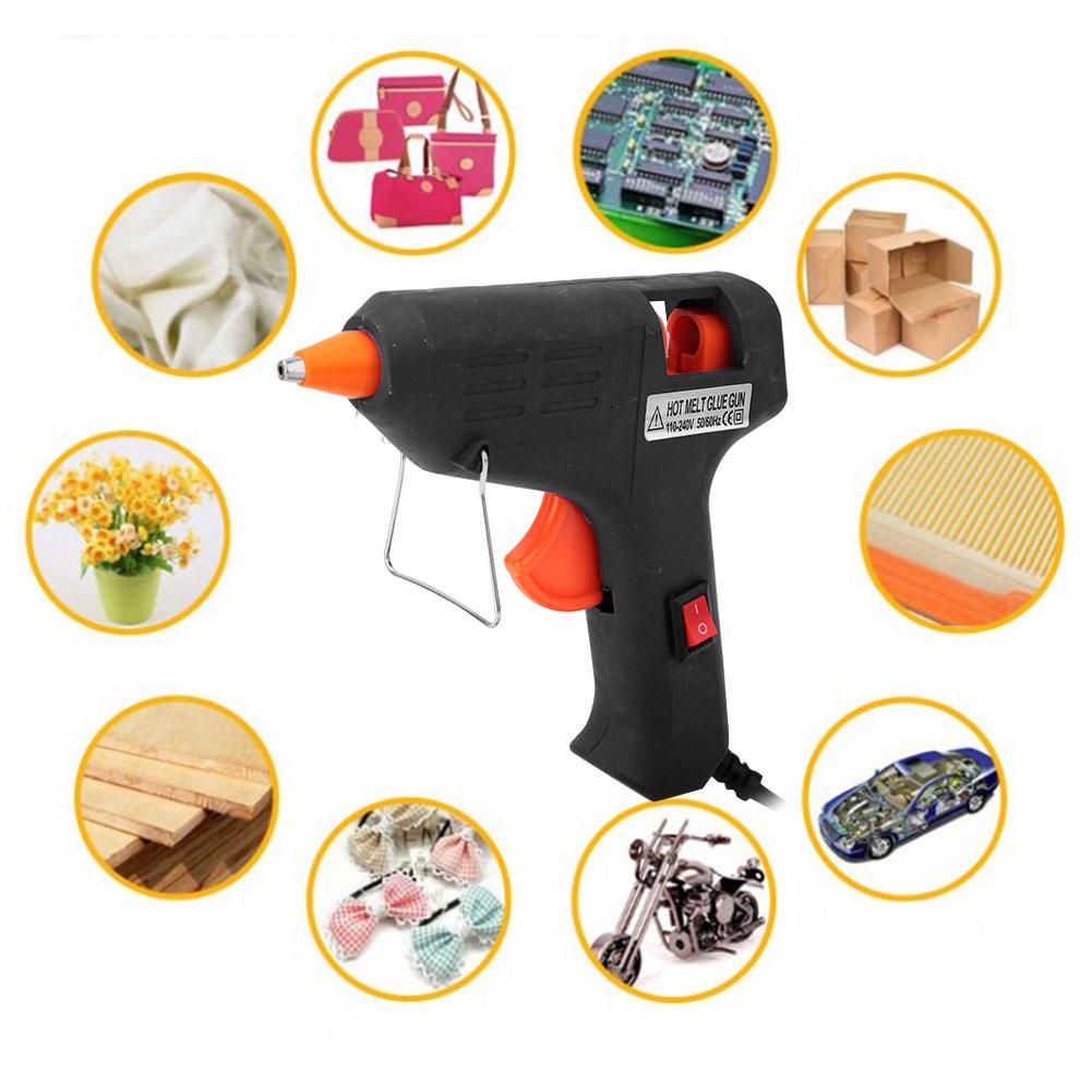 20W Hot Melt Glue with Manual Electric Hot Melt Glue (Black )