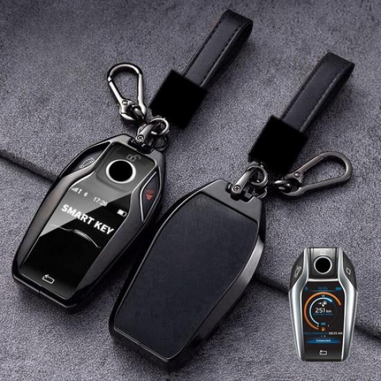 Zinc Alloy TPU Leather Car Key Case Cover For BMW 5 6 7 730Li 740Li G30 X3 X4 X5