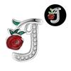 Copper 26 Letter A-Z Red Rose Charms Luminous Bead Fits Genuine Bracelets Do-It-Yourself Beautiful Jewellery Beautiful Gift For Women