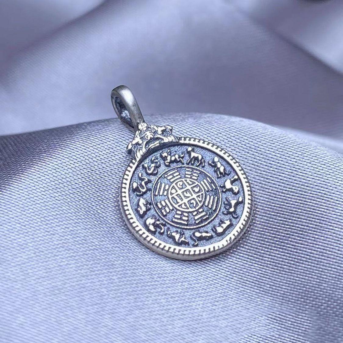 Tibetan Trigrams Bodhi Pendant Bracelet & Necklace Accessory. Small