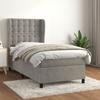 Maison Exclusive - Bed Slatted Base and Mattress Light Grey 90x190 Cm Velvet