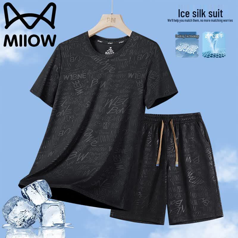 MiiOW Men s Ice-Feel Quick-Dry Short Set L