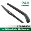 Wiper 14" Rear Wiper Blade & Arm Set Kit For Mitsubishi Outlander 2003 - 2006 Windshield Windscreen Tailgate Window