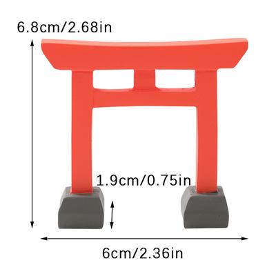 Miniatura Cancello Torii Shinto Giapponese Rosso Mensola Altare Shinto Santuario Miniatura Giapponese Tradizionale Porta Benedizione Zen