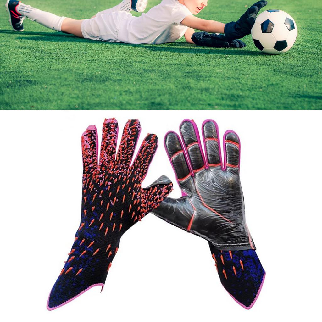 Mănuși de Portar Fotbal Latex Anti-Alunecare Mănuși Fotbal cu Palmare cu Aderență Puternică pentru Copii Băieți Nr. 8